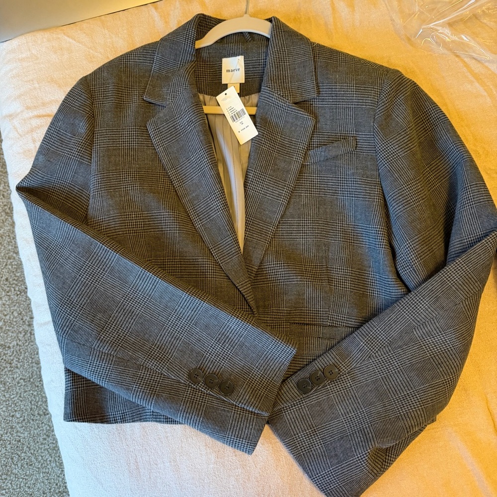 NWT Maeve Crop Boxy Blazer M